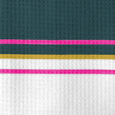 Mid-Stripe Towel White-Jade-Azalea