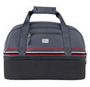 Mid-Stripe Boston Bag Black-Gunmetal-Red