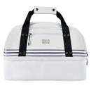 Mid-Stripe Boston Bag White