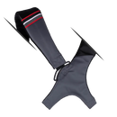 Mid-Stripe Dual Strap Accessory Black-Gunmetal-Red