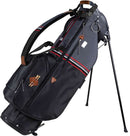 Mid-Stripe Single Strap Stand Bag Black-Gunmetal-Red
