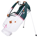 Mid-Stripe Ace Stand Bag White-Jade-Azalea