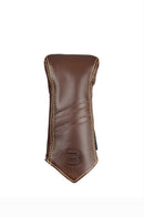Leather Headcover Striped - 3-Wood Brown-Khaki