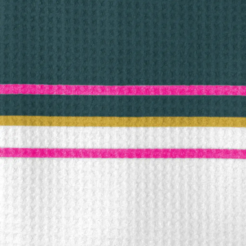 Mid-Stripe Towel White-Jade-Azalea