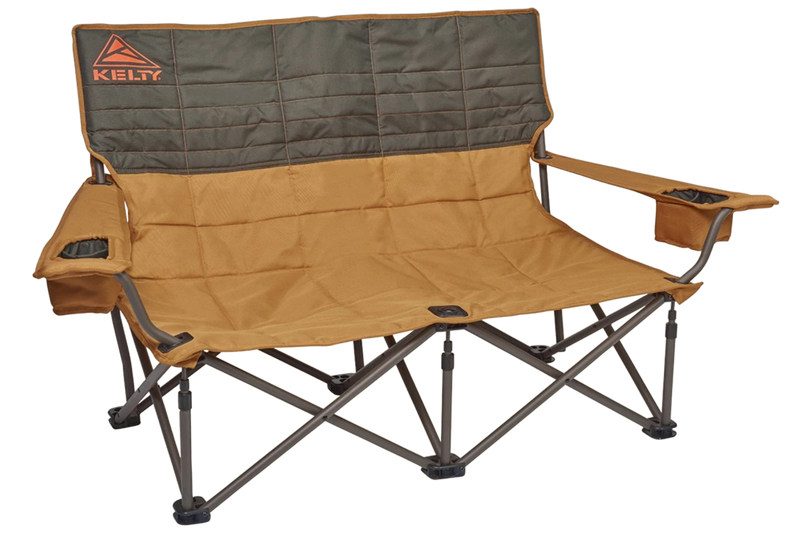 Kelty Low Loveseat 2 Person Foldable Camping Chair w/ Insulated Drink Holders