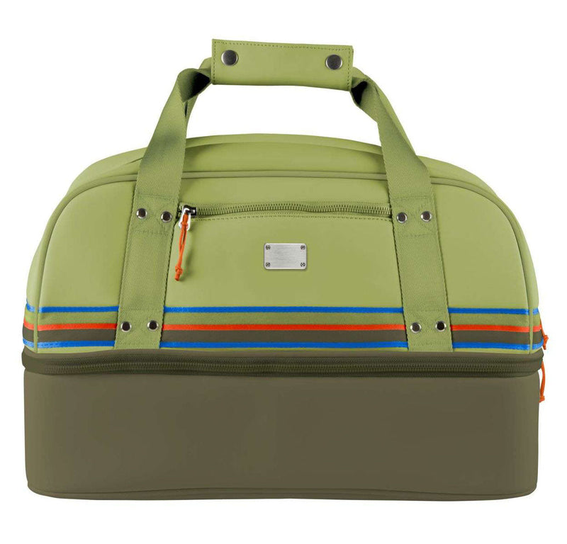 Mid-Stripe Boston Bag Loden Moss-Inferno