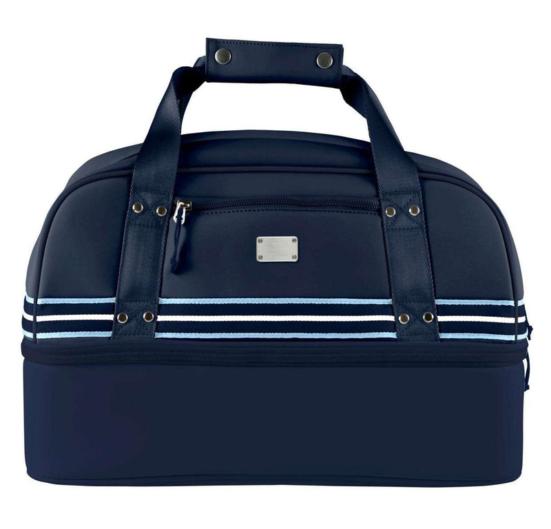 Mid-Stripe Boston Bag Navy-Frost