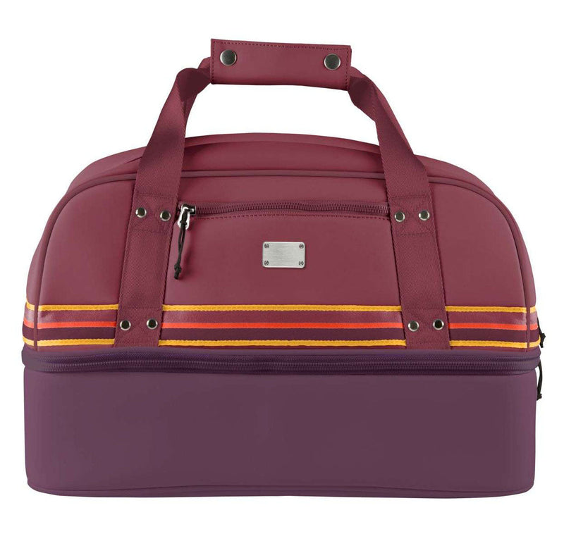 Mid-Stripe Boston Bag Port-Brick-Gold