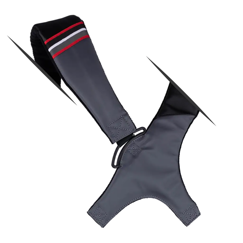 Mid-Stripe Dual Strap Accessory Black-Gunmetal-Red
