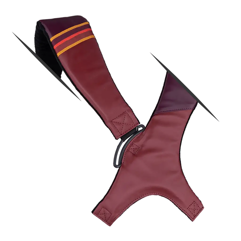 Mid-Stripe Dual Strap Accessory Port-Brick-Gold