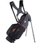 Mid-Stripe Dual Strap Stand Bag Black-Gunmetal-Red