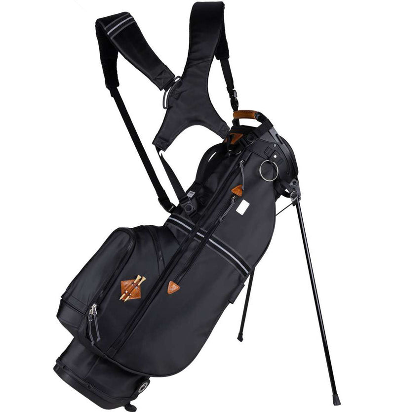 Mid-Stripe Dual Strap Stand Bag Black