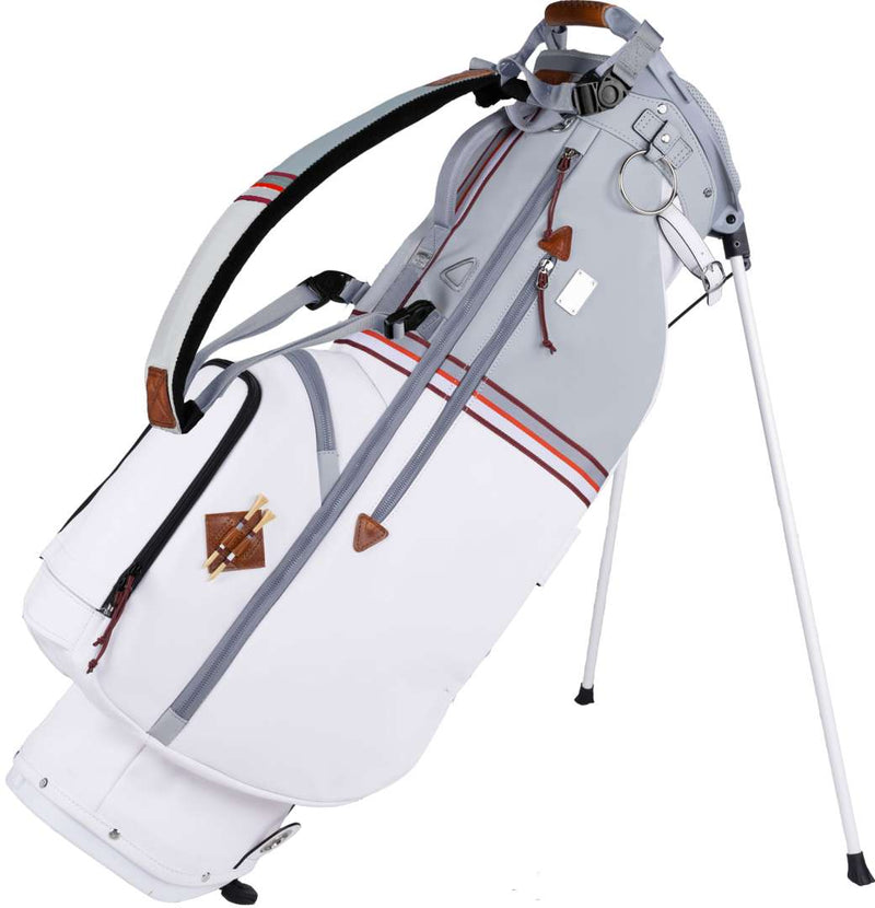 Mid-Stripe Single Strap Stand Bag White-Cadet-Brick