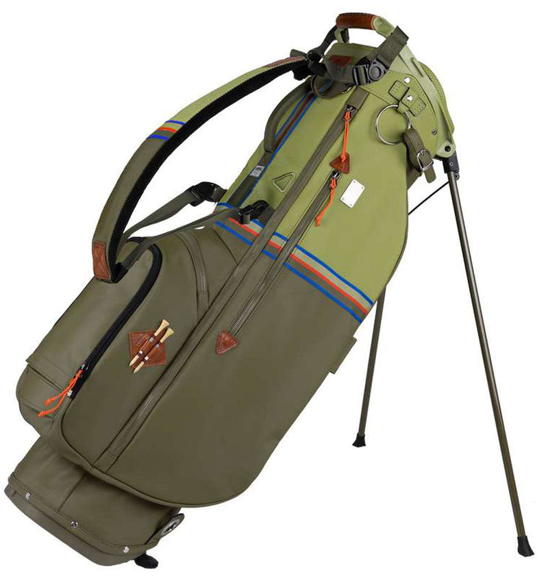 Mid-Stripe Single Strap Stand Bag Loden Moss-Inferno