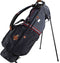 Mid-Stripe Single Strap Stand Bag Black-Gunmetal-Red