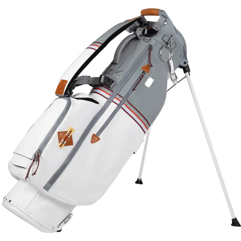 Mid-Stripe Ace Stand Bag White-Cadet-Brick