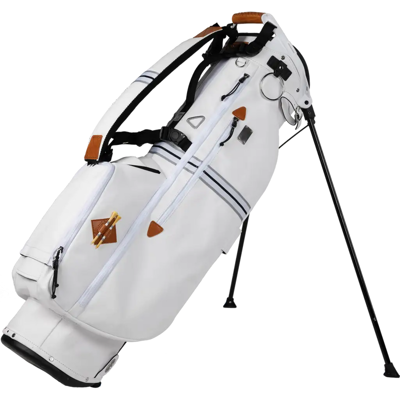 Mid-Stripe Ace Stand Bag White