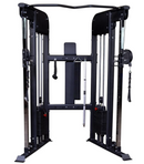 Body-Solid Functional Trainer Dual Weight Stacks, Adjustable Swiveling Pulleys, Integrated Chinning Bar, Cable Workout Machine for Home Gym, 210 Lb Stack