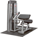 Body-Solid (DBTC-SF) Pro Dual Bicep and Tricep Workout Machine with Adjustable Arm Pad & Option to Add More Weight Plates, Included 210 lb Weights Stack, Silver