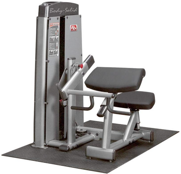 Body-Solid (DBTC-SF) Pro Dual Bicep and Tricep Workout Machine with Adjustable Arm Pad & Option to Add More Weight Plates, Included 210 lb Weights Stack, Silver