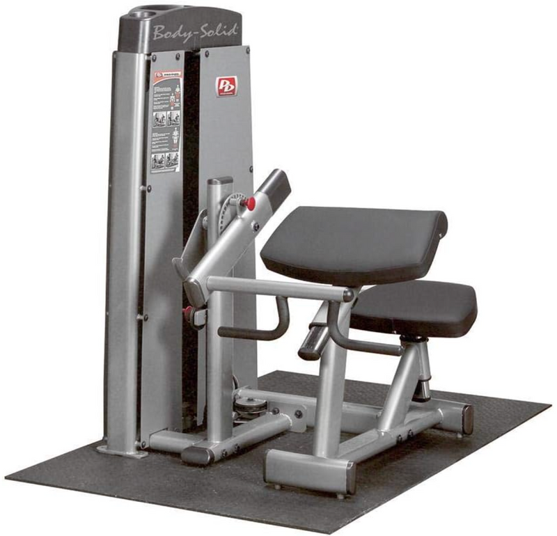 Body-Solid (DBTC-SF) Pro Dual Bicep and Tricep Workout Machine with Adjustable Arm Pad & Option to Add More Weight Plates, Included 210 lb Weights Stack, Silver