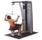 Body-Solid (DLATSF) Pro Clubline Dual Adjustable LAT Pull Down and Mid Row Machine with No Cable Change Design and 9" Thigh Pads, LAT Pulldown for Back and Strength, Home Gym Cable Machines, Gray