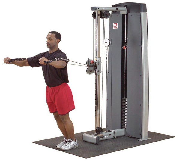 Body-Solid (DPCCSF) Dual Adjustable Cable Column Workout Machine for Pull Down, Curls and Presses, Vertical Pulley Plate Loaded System for Home and...