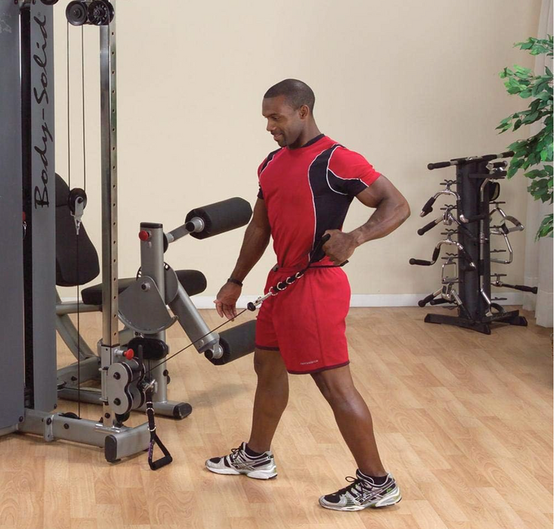 Body-Solid (DPCCSF) Dual Adjustable Cable Column Workout Machine for Pull Down, Curls and Presses, Vertical Pulley Plate Loaded System for Home and...