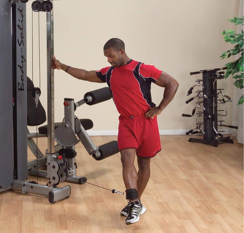 Body-Solid (DPCCSF) Dual Adjustable Cable Column Workout Machine for Pull Down, Curls and Presses, Vertical Pulley Plate Loaded System for Home and...