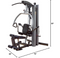 Body-Solid Multi-Station Home Gym Machine, Arm & Leg Strength Training Functional Exercise Workout Station for Weight Lifting and Bodybuilding