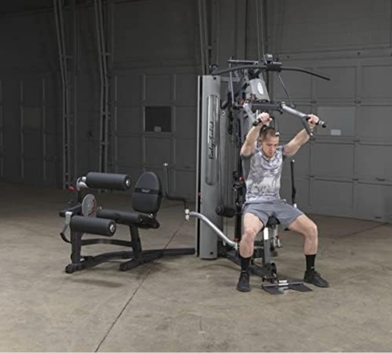 Body-Solid Multi-Station 210lbs Weights Stack Bi-Angular Gym Machine with Leg and Calf Press Attachment, Leg Strength Training Equipment, Functional Exercise Workout Station