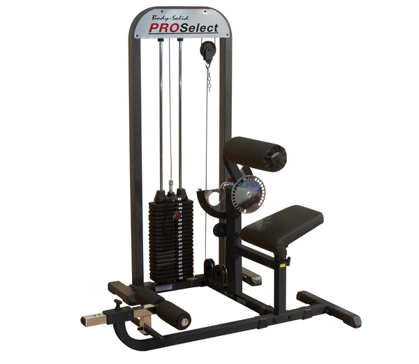 Body-Solid (GCAB-STK) Pro Select Ab and Back Machine with 210-Pound Weight Stack, Abdominal & Back Muscles Training Functional Exercise Workout Station, Home and Commercial Gym