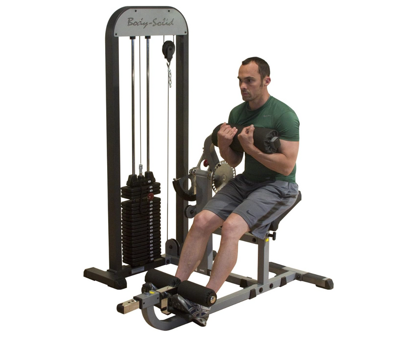 Body-Solid (GCAB-STK) Pro Select Ab and Back Machine with 210-Pound Weight Stack, Abdominal & Back Muscles Training Functional Exercise Workout Station, Home and Commercial Gym