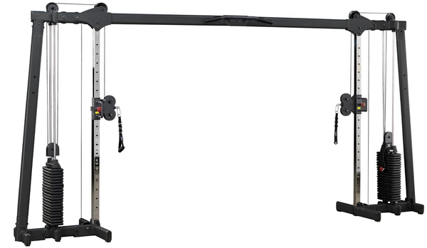 Body-Solid (GDCC250B) Cable Crossover Exercise Machine for Home & Light Commercial Gym, Functional Training Center with Dual Weights Stack & Pulley Cable Workout Machines, Black