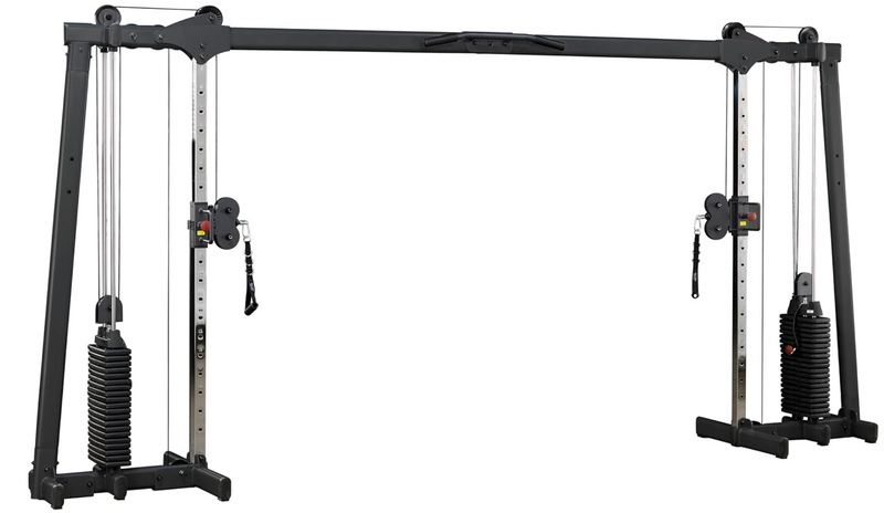 Body-Solid (GDCC250B) Cable Crossover Exercise Machine for Home & Light Commercial Gym, Functional Training Center with Dual Weights Stack & Pulley Cable Workout Machines, Black
