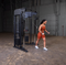 Body-Solid Functional Trainer Dual Weight Stacks 160 lbs, Adjustable Swiveling Pulleys, Integrated Chinning Bar, Cable Workout Machine for Home Gym