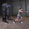 Body-Solid Functional Trainer Dual Weight Stacks 160 lbs, Adjustable Swiveling Pulleys, Integrated Chinning Bar, Cable Workout Machine for Home Gym