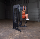 Body-Solid Functional Trainer Dual Weight Stacks 160 lbs, Adjustable Swiveling Pulleys, Integrated Chinning Bar, Cable Workout Machine for Home Gym
