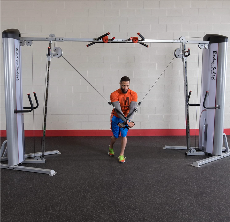 Body-Solid (S2CCO-1) Pro Clubline Cable Crossover Column Machine with 160 lbs. Dual Weight Stack for Fitness Workouts, Adjustable Pulley Cable Workout Machines for Strength Training