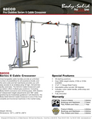 Body-Solid (S2CCO-1) Pro Clubline Cable Crossover Column Machine with 160 lbs. Dual Weight Stack for Fitness Workouts, Adjustable Pulley Cable Workout Machines for Strength Training