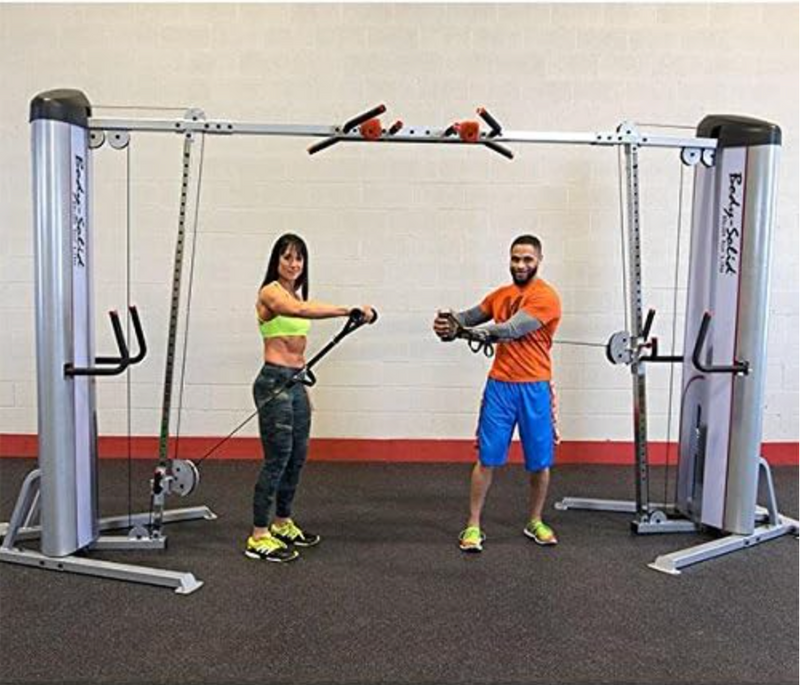 Body-Solid (S2CCO-2) Pro Clubline Cable Crossover Column Machine with 210 lbs. Dual Weight Stack for Fitness Workouts, Adjustable Pulley Cable Workout Machines For Strength Training