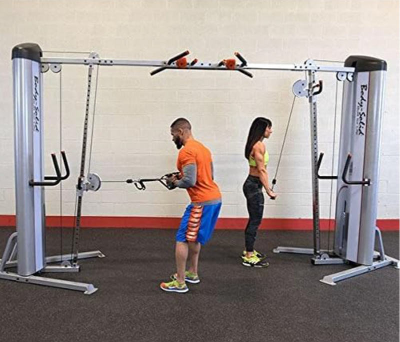 Body-Solid (S2CCO-2) Pro Clubline Cable Crossover Column Machine with 210 lbs. Dual Weight Stack for Fitness Workouts, Adjustable Pulley Cable Workout Machines For Strength Training