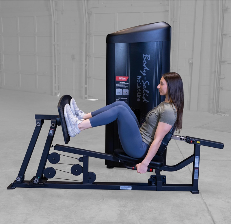 Body Solid Proclub Line Series II Leg Press/Calf Raise Machine with 310 lb. Stack for Commercial and Home Workout, Plate Loaded Muscle Developer Machines for Leg Tonal and Muscles