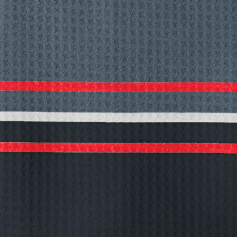 Mid-Stripe Towel Black-Gunmetal-Red