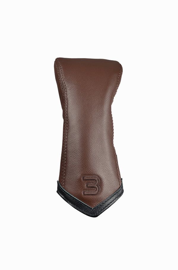 Leather Headcover Chevron - 3-Wood Brown-Black