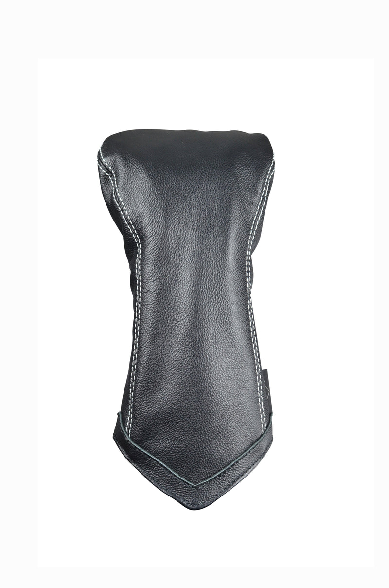 Leather Headcover Chevron - Driver Black-White