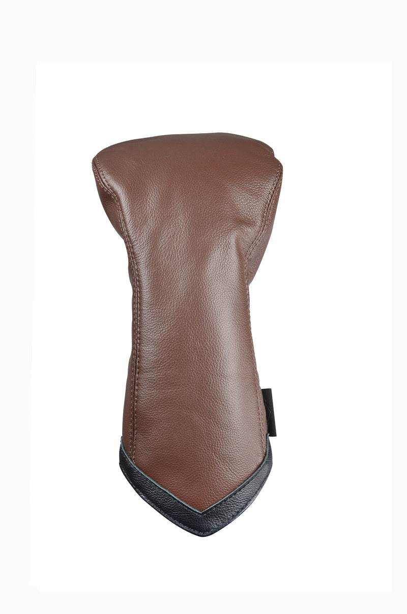 Leather Headcover Chevron - Driver Brown-Black
